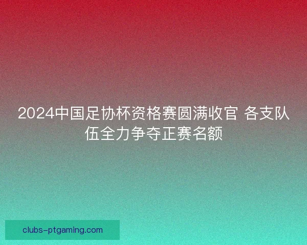 2024中国足协杯资格赛圆满收官 各支队伍全力争夺正赛名额